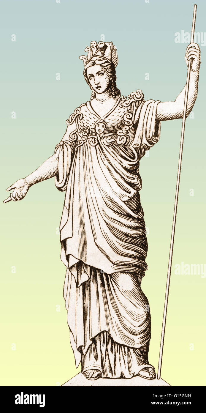 Il Greco antico figura mitica di Pallas, figlia di Triton, dalla Villa Albani a Roma. Lei era favorire la sorella di Athena. Foto Stock