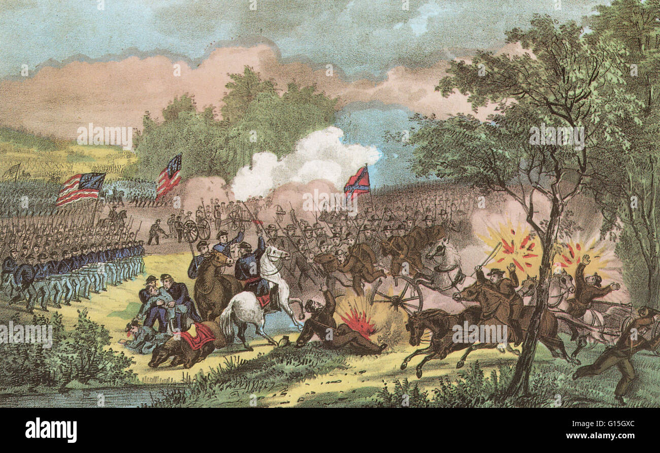 Ha combattuto sul XIX e XX Settembre, 1863. Rosecrans generale avente advanced 'esercito di The Cumberland' in Northwestern Georgia, è stato attaccato da esercito ribelle nella stragrande numero sotto Bragg, Longstreet e altri. Ma la gloriosa lotta Foto Stock