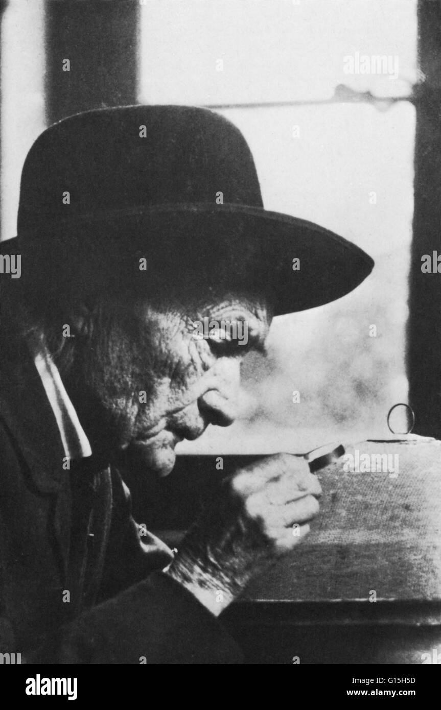 Fabre fotografato da Nadar. Casimiro Jean-Henri Fabre (1823-1915) era un entomologo francese e l'autore. Egli è stato un famoso maestro, fisico, chimico e botanico. Tuttavia, egli è probabilmente più noto per i suoi risultati nel campo dell'entomologia, lo studio di Foto Stock