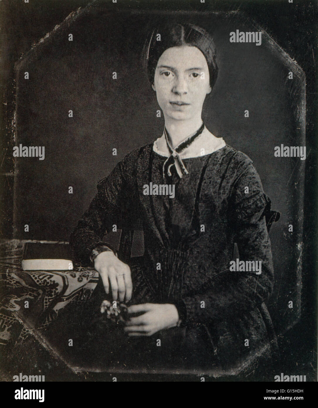 Ritratto di Emily Dickinson circa 1847. Foto Stock
