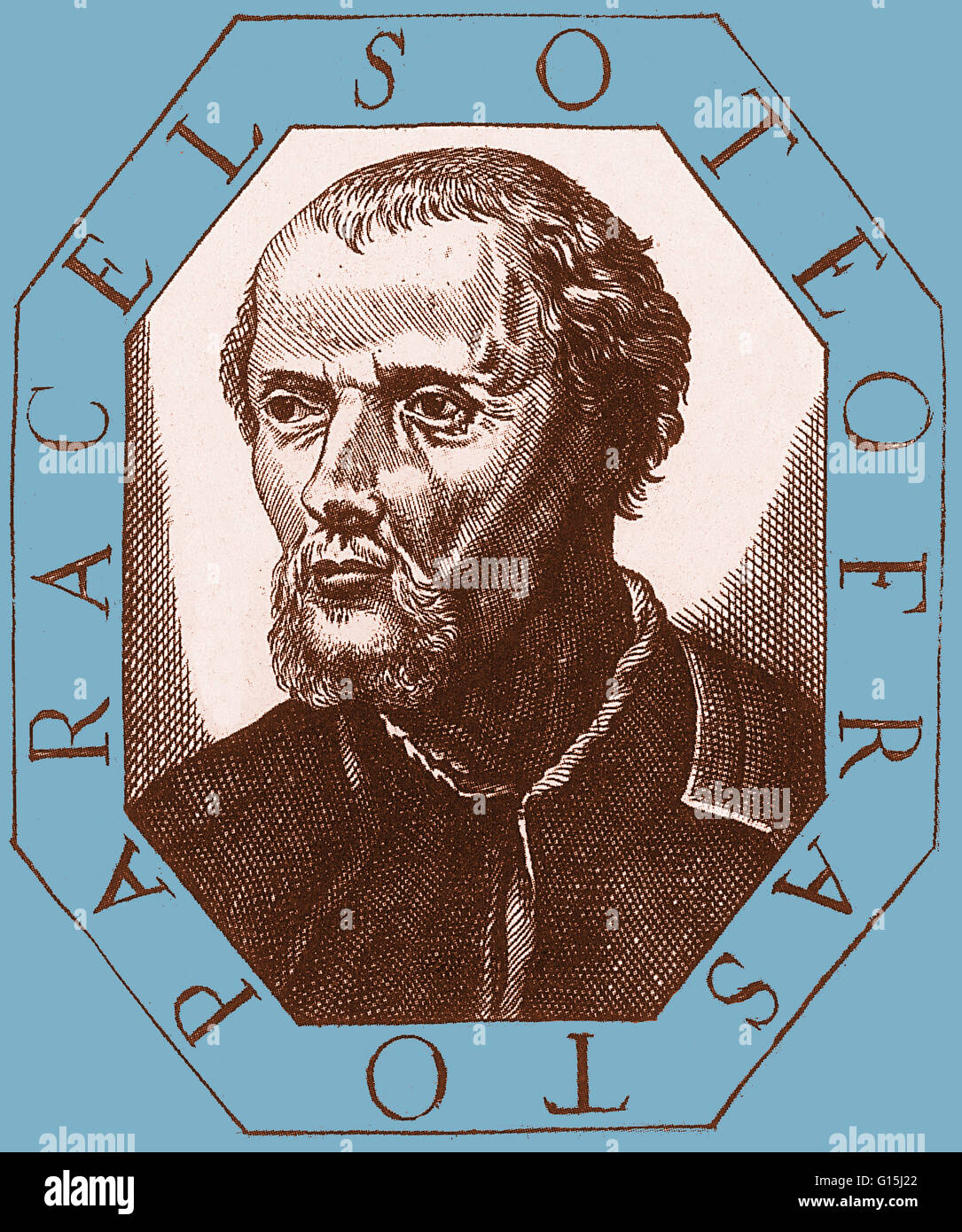 Paracelso (Philippus Aureolus Theophrastus Bombastus von Hohenheim, 11 Novembre o Dicembre 17, 1493 - 24 settembre 1541) era un rinascimento svizzero medico, botanico, alchimista, astrologo e general strega. Egli è accreditato anche per dare il suo di zinco Foto Stock