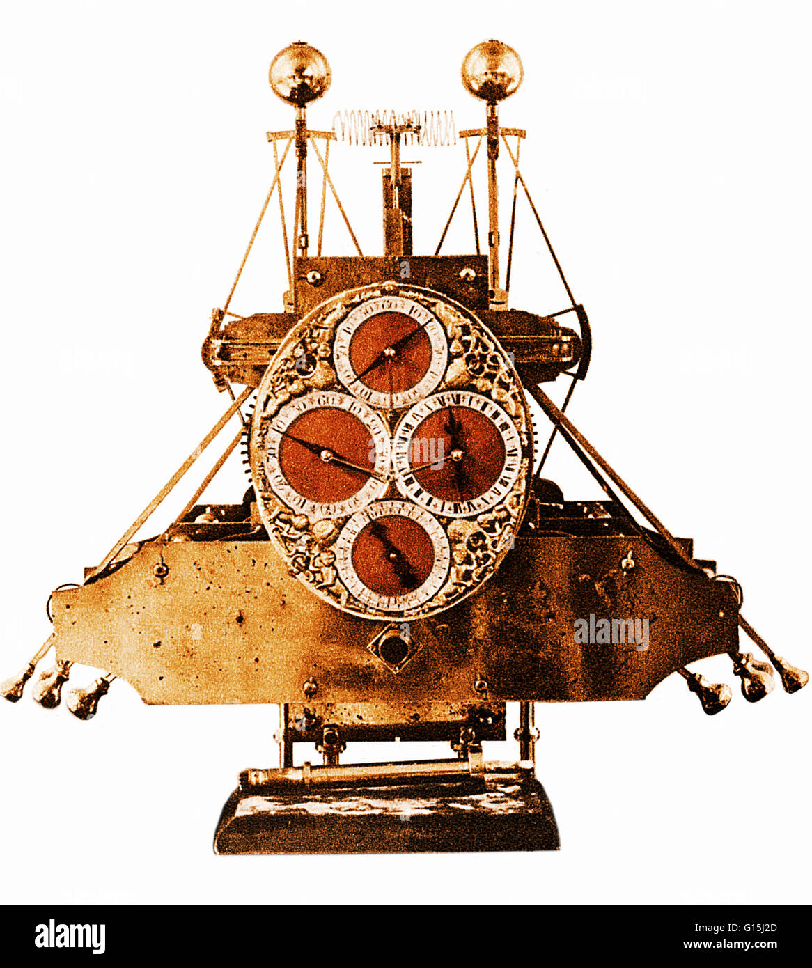 John Harrison primo cronometrista marino, 1735. Ha preso un autodidatta  orologiaio inglese John Harrison (1693-1776) cinque anni per costruire  Harrison numero uno o H1, che ha mantenuto il tempo in modo preciso