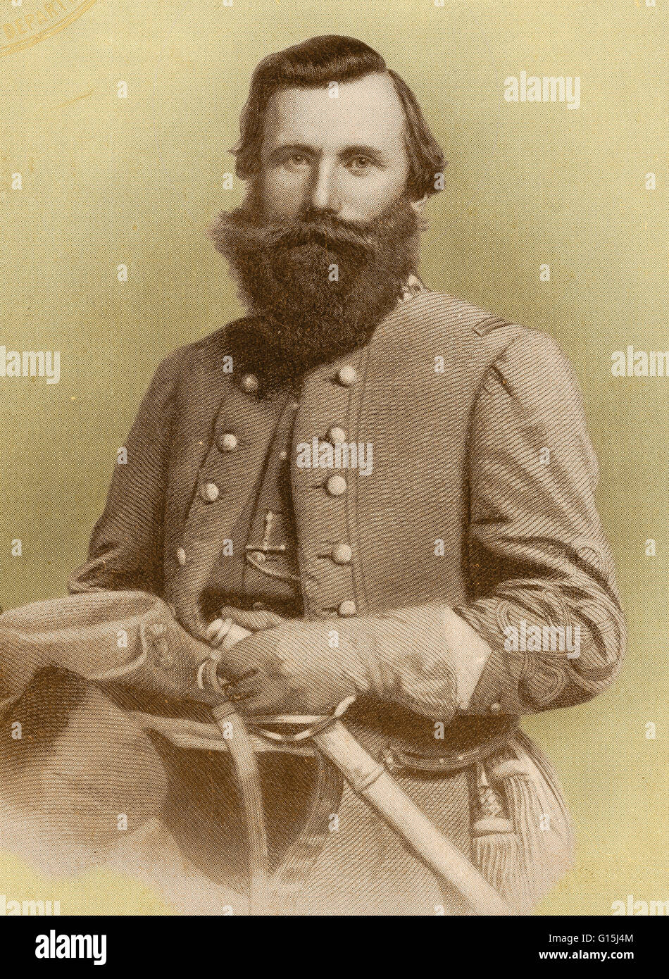 Colore esaltato ritratto di James Ewell Brown Stuart (Febbraio 6, 1833 - 12 Maggio 1864) era un US Army officer dal lostato della Virginia che più tardi divenne un confederato membri generale dell esercito durante la Guerra Civile Americana. Egli era noto per i suoi amici come "Jeb', f Foto Stock Colore esaltato ritratto di James Ewell Brown Stuart (Febbraio 6, 1833 - 12 Maggio 1864) era un US Army officer dal lostato della Virginia che più tardi divenne un confederato membri generale dell esercito durante la Guerra Civile Americana. Egli era noto per i suoi amici come "Jeb', f Foto Stock