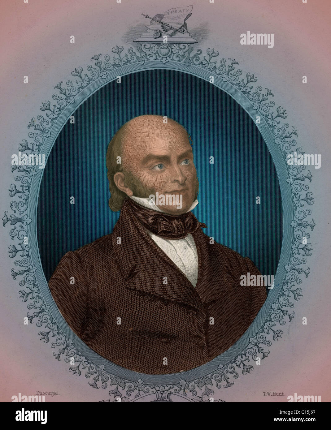 John Quincy Adams (Luglio 11, 1767 - 23 febbraio 1848) era il sesto presidente degli Stati Uniti (1825-1829). Egli è stato anche un diplomatico americano e servito in entrambe il Senato e la Camera dei rappresentanti. Egli è stato un membro della federalista democratico, Foto Stock