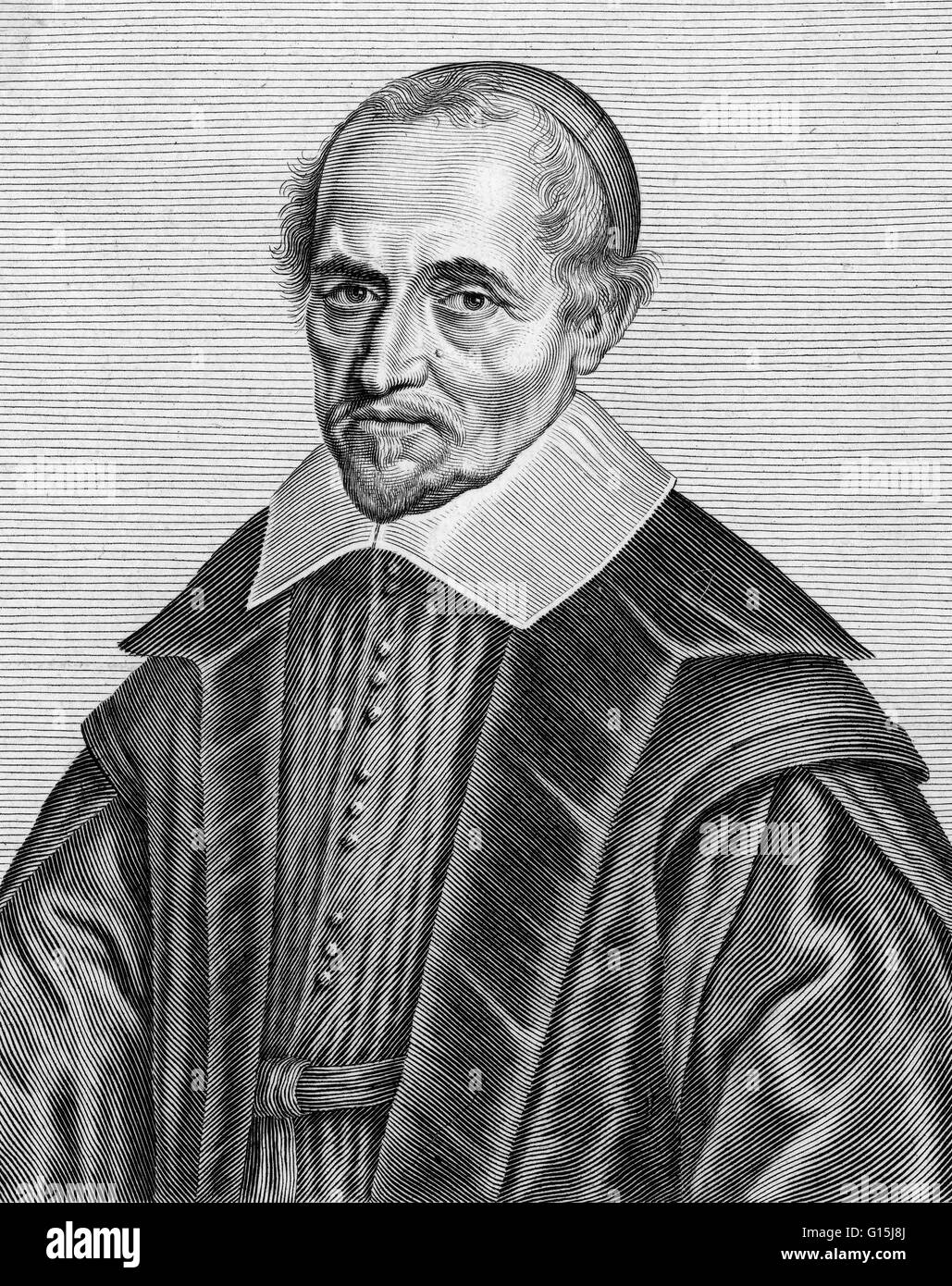 Pierre Gassendi (1592-1655) fu un filosofo francese, sacerdote, scienziato, astronomo e matematico. Egli ha trascorso la maggior parte del suo tempo a Parigi, dove egli era un leader di un gruppo di free-pensiero intellettuali. Egli è stato un attivo scienziato osservazionale, publishi Foto Stock