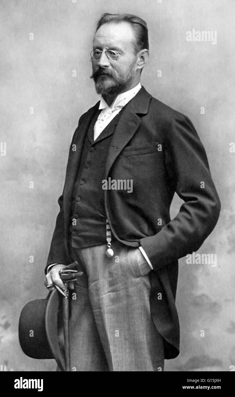 Carl Auer Freiherr von Welsbach (1858-1929) era un scienziato austriaco e inventore che aveva un talento per scoprire gli avanzamenti e farne un successo commerciale dei prodotti. Egli è ben noto per il suo lavoro sugli elementi di terre rare, che ha portato al dev Foto Stock