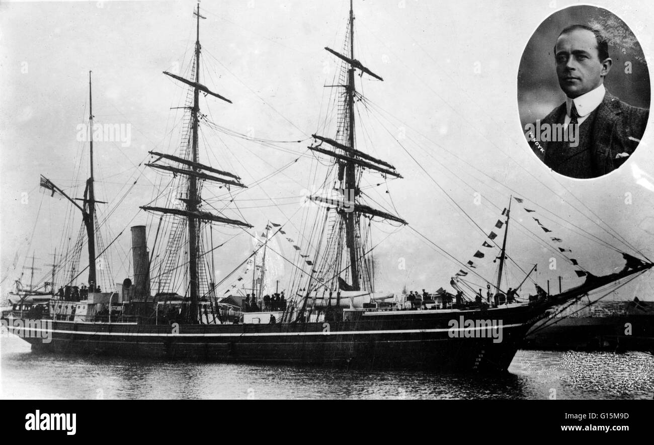 South Polar Expedition. Il capitano Scott e la sua esplorazione nave: Terra Nova circa 1910 e circa 1915. Robert Falcon Scott (Giugno 6, 1868 - 29 Marzo 1912) era un Royal Navy officer e explorer che ha portato due spedizioni in Antartide regioni: la scoperta Foto Stock