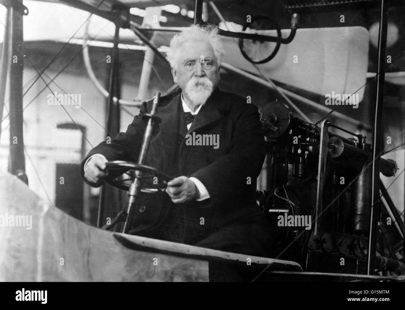 Hiram Stevens Maxim (Febbraio 5, 1840 - 24 novembre 1916) era un americano-Nato inventore. In 1881, Maxim è arrivato in Inghilterra per riorganizzare la Londra uffici dell'U.S. Illuminazione elettrica azienda. Nel 1900 divenne un naturalizzato cittadino britannico. M Foto Stock