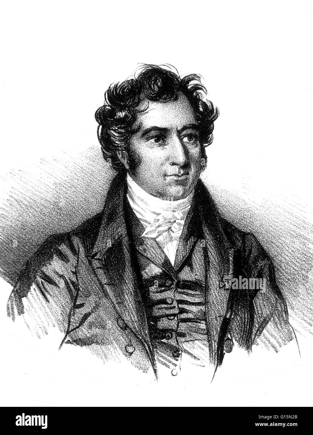 Francois Jean Dominique Arago (Febbraio 26, 1786 - 2 ottobre 1853), era un matematico francese, fisico e astronomo politico. Egli è stato eletto membro dell'Accademia francese delle scienze, all'età di 23, e dato una posizione come uno dei astronom Foto Stock