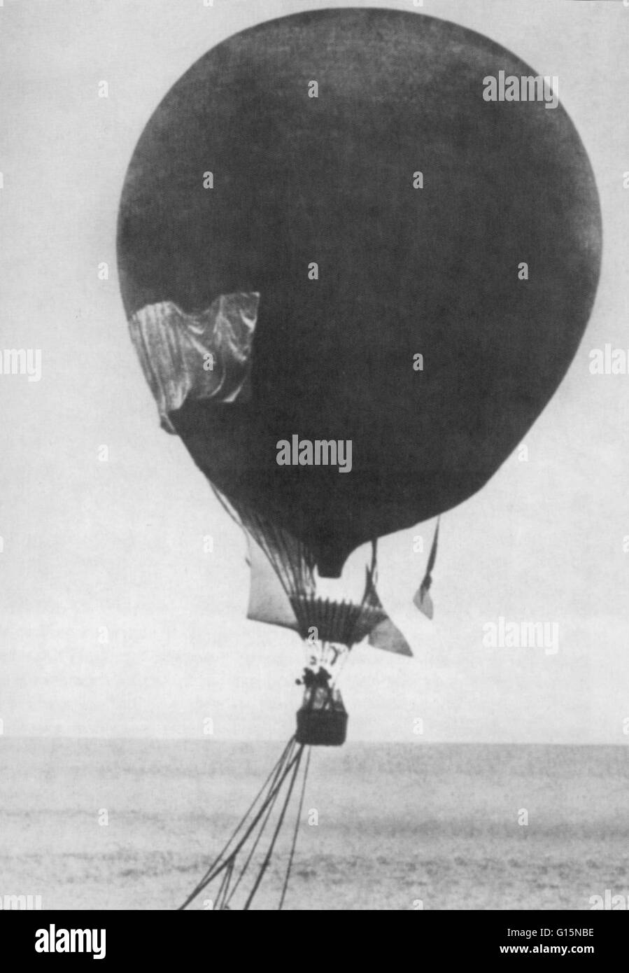 L'Aquila Vela Nord nel 1897, fotografato dal sistema di cottura a vapore di Virgo. Balloonist svedese S. A. Andree ha tentato di raggiungere il Polo Nord in aereo ma il viaggio finito in tragedia quando il palloncino di idrogeno non è riuscita ed è stato messo a terra dopo un paio di giorni in Foto Stock