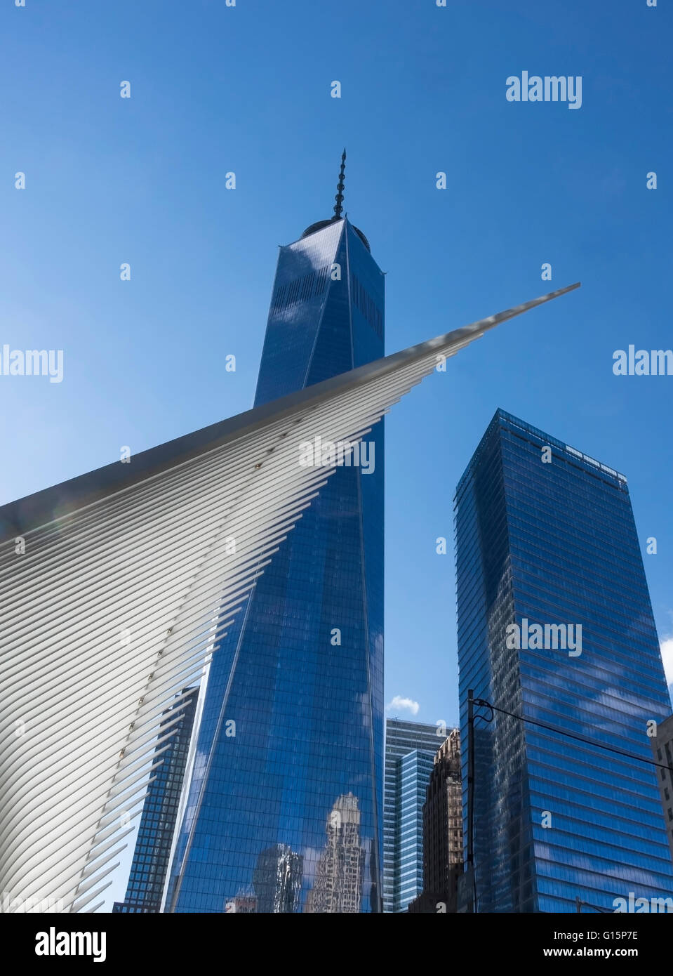 L'Occhio del Trasporto Hub del World Trade Center e il Freedom Tower a New York City Foto Stock