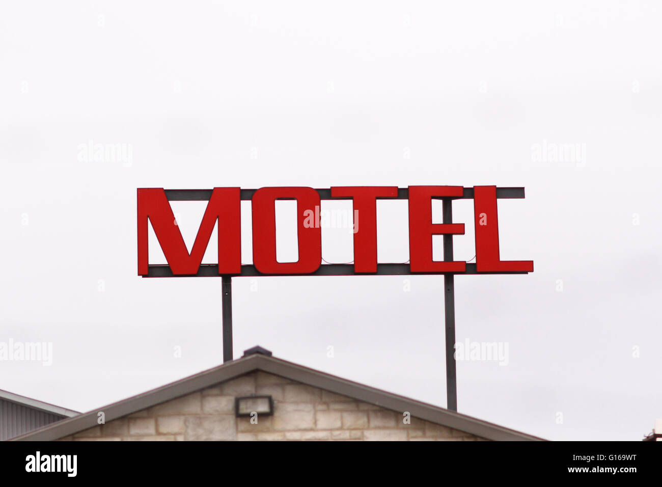 Un rosso segno motel Foto Stock