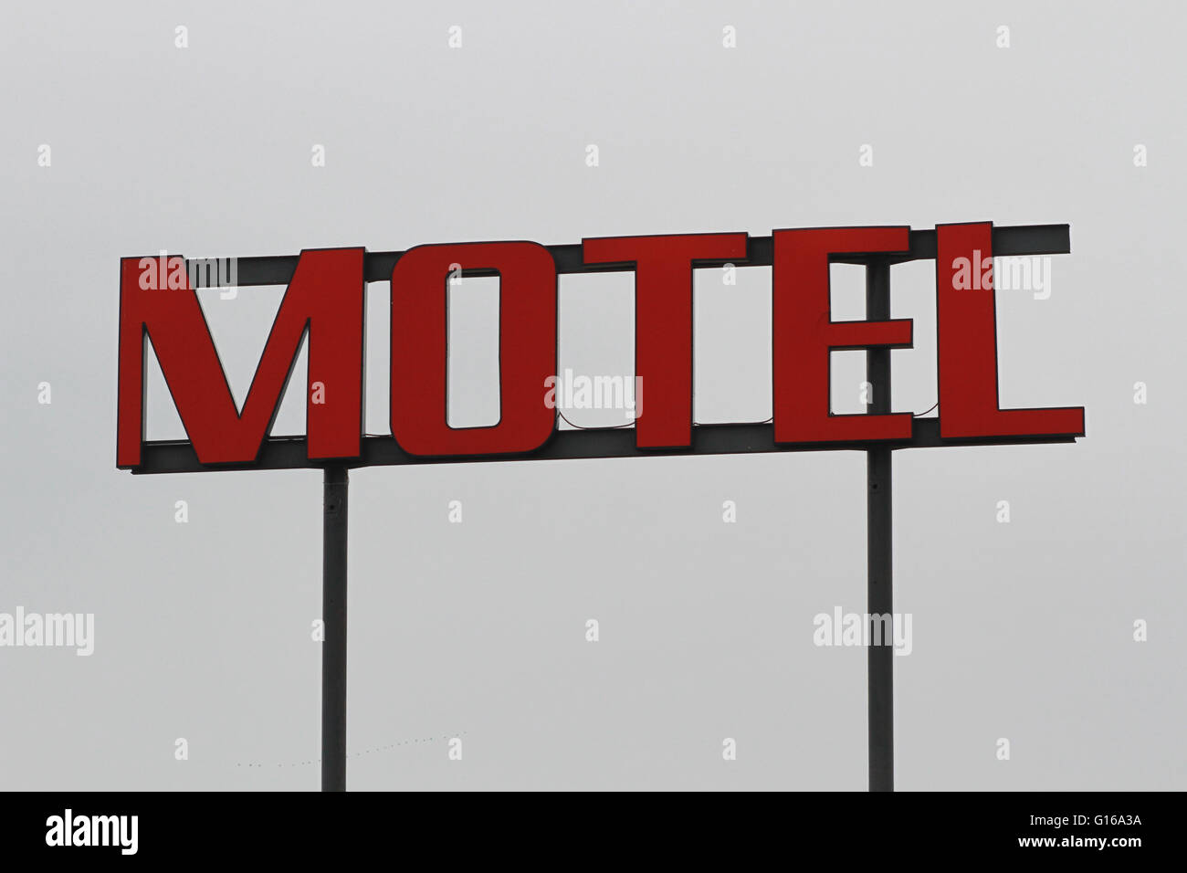 Un rosso segno motel Foto Stock
