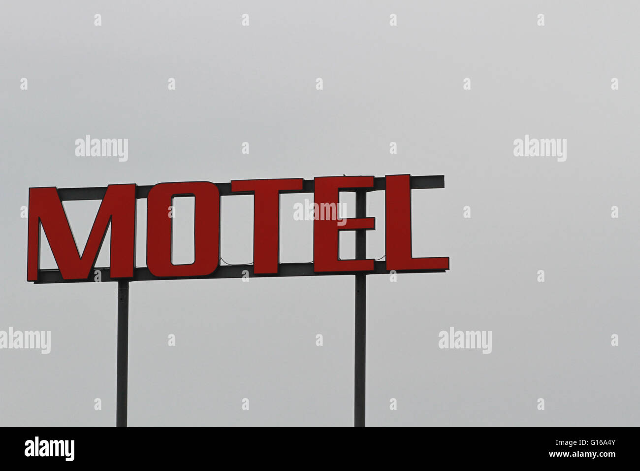 Un rosso segno motel Foto Stock