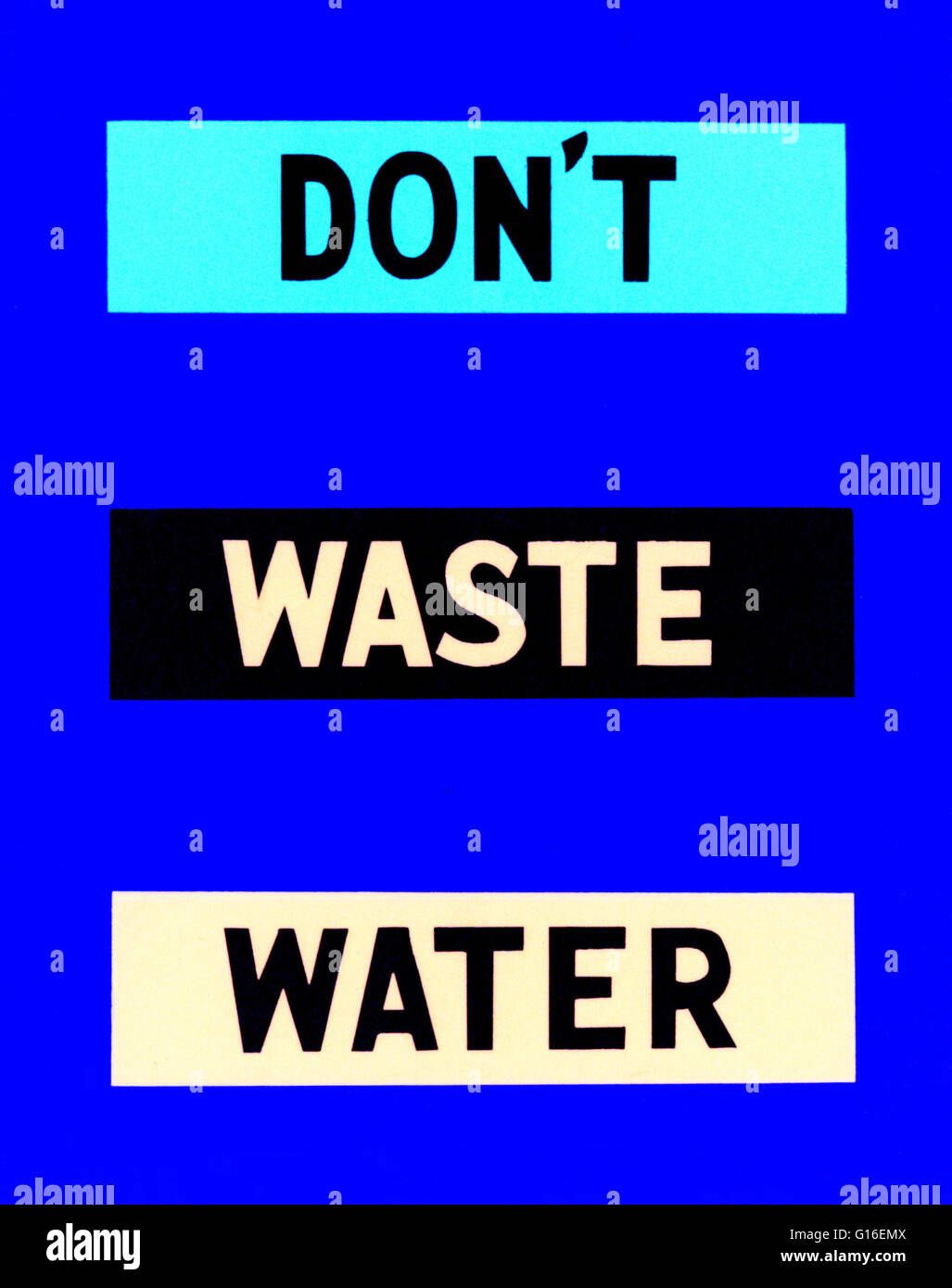 Dal titolo: 'Non acque reflue'. Poster per Philadelphia consiglio di difesa favorendo la conservazione delle risorse idriche come parte di uno sforzo di guerra. Il progetto federale di arte (FAP) è stato il visual arts braccio della Grande Depressione era nuova trattativa opere progressi Administration Foto Stock