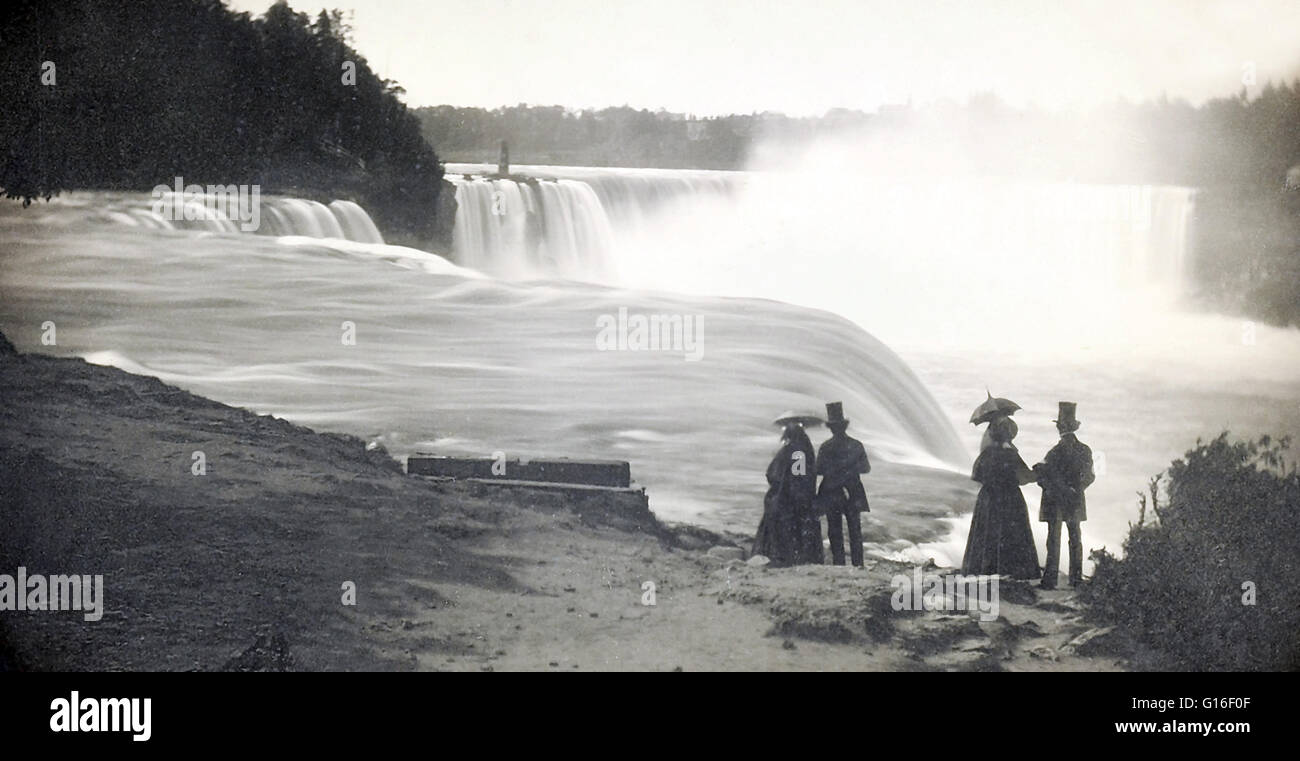 Di scena a Niagara Falls. Daguerreotype realizzato da Platt D. Babbitt (American, 1823-1879) intorno al 1855. Foto Stock