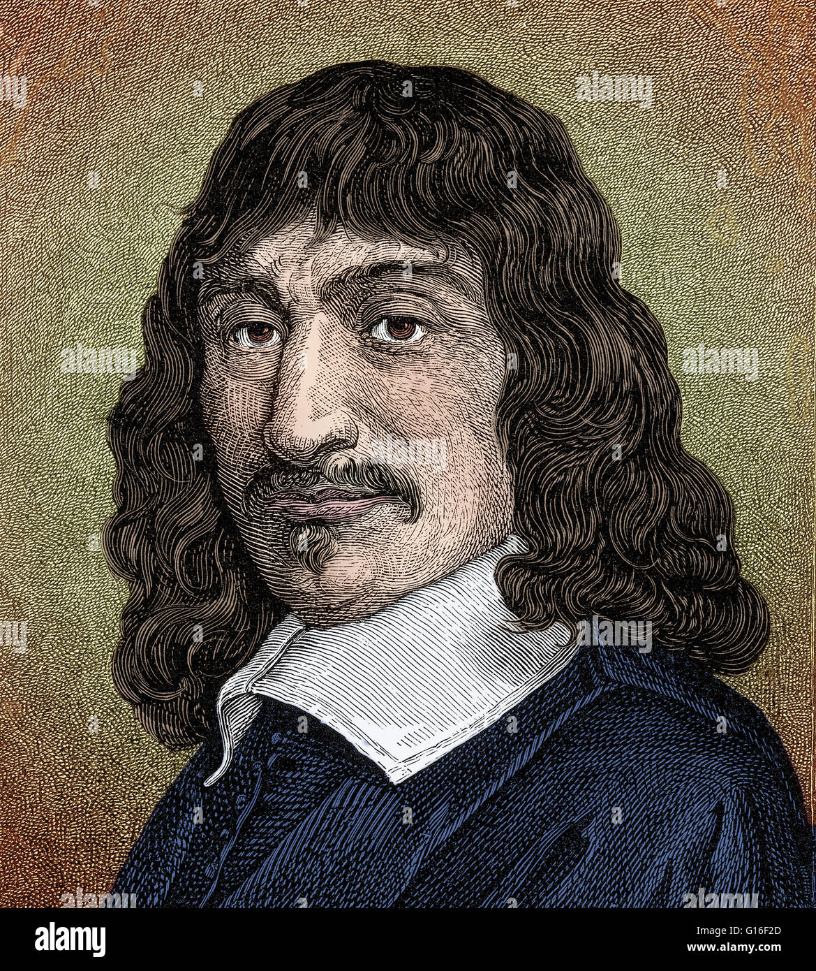 René Descartes (1596 - 1650) era un matematico francese, filosofo e scienziato. Egli è considerato il padre della moderna filosofia Occidentale, propugnatrice di una metafisica razionalista come un rifiuto della tradizione scolastica. Il suo migliore noto st filosofica Foto Stock