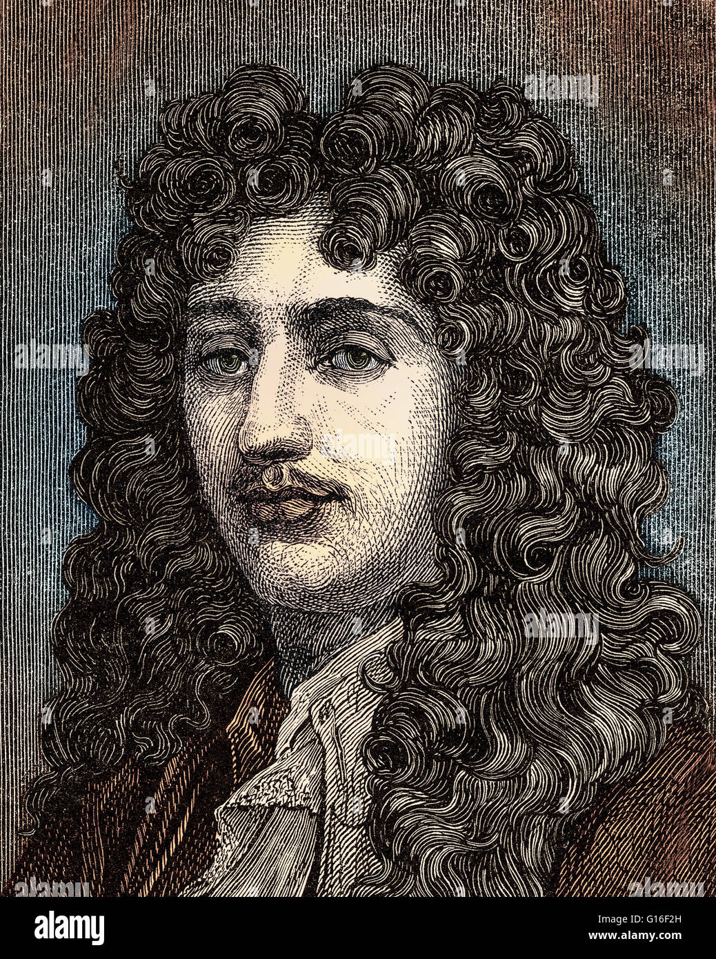 Christiaan Huygens (Aprile 14, 1629 - 8 luglio 1695) era un prominente olandese matematico, astronomo, fisico probabilist, horologist e scienziato. Huygens è ricordata soprattutto per la sua teoria delle onde di luce. Egli ha analizzato l'uso di lenti in proje Foto Stock