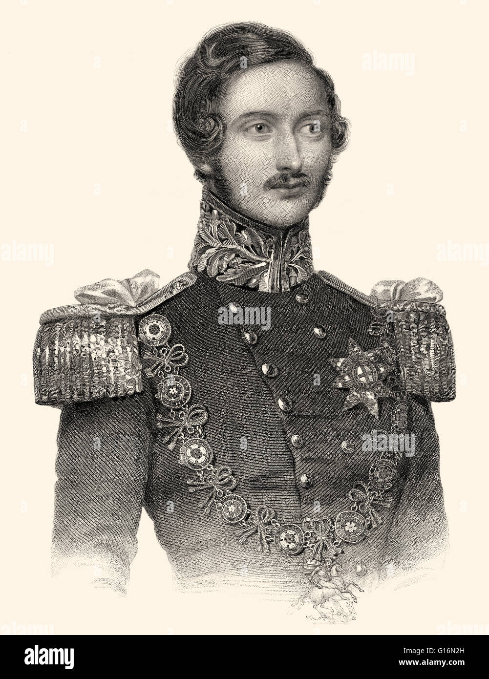 Il principe Alberto di Saxe-Coburg e Gotha, più tardi il Principe Consorte, 1819-1861 Foto Stock