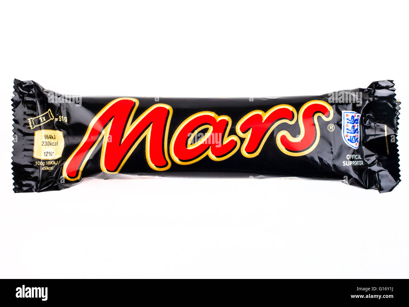 LONDON, Regno Unito - 6 Maggio 2016: Un integro Marc barra di cioccolato fabbricati da Mars Inc, raffigurato su un semplice sfondo bianco. Foto Stock