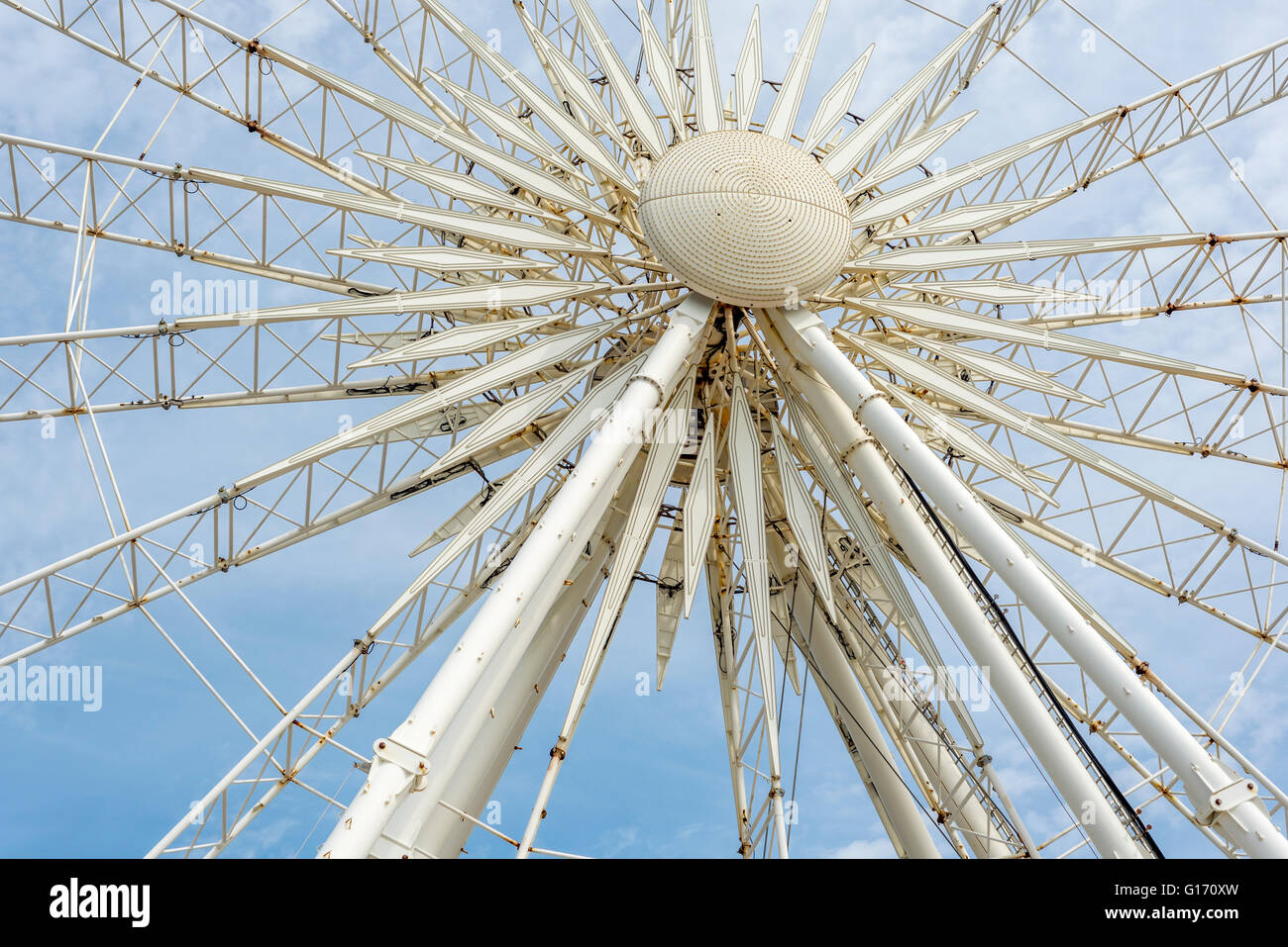 Vista ingrandita di Brighton ruota su una soleggiata giornata di primavera Foto Stock