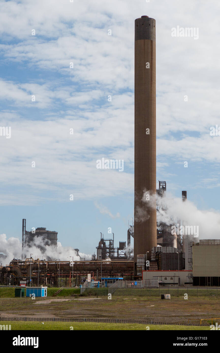 Tata Steel a Port Talbot steel works Galles Foto Stock