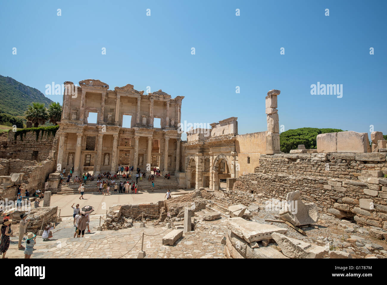 Biblioteca di Celso a Efeso in Turchia Foto Stock
