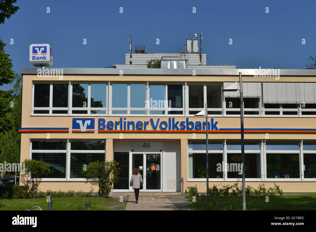Filiale Volksbank, Schlossstrasse, Steglitz Berlino, Deutschland / Berliner Volksbank Foto Stock