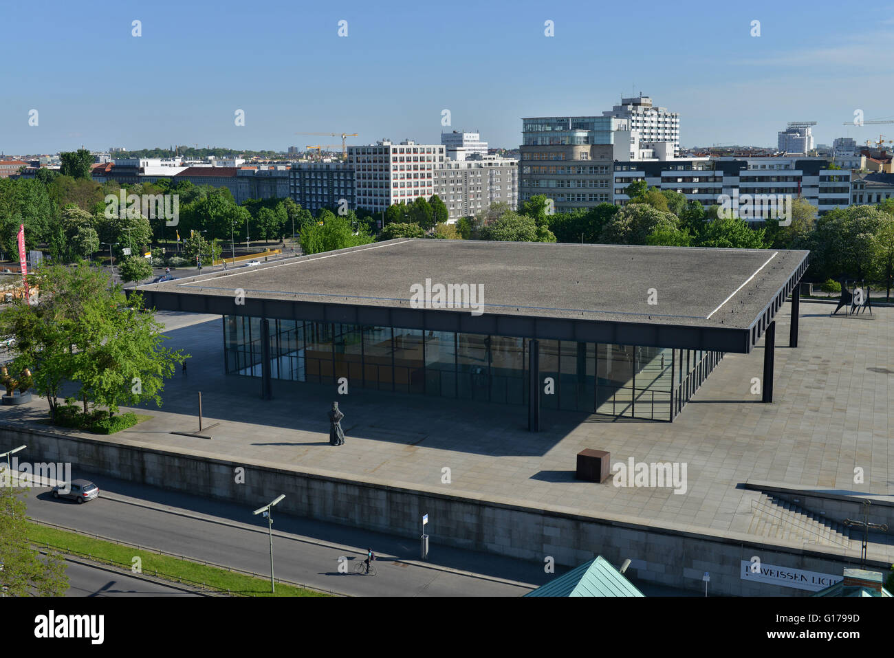 Neue Nationalgalerie, il Kulturforum, Tiergarten di Berlino, Deutschland Foto Stock