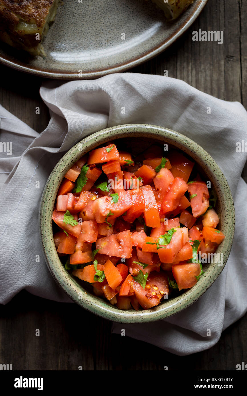 Insalata di pomodori Foto Stock