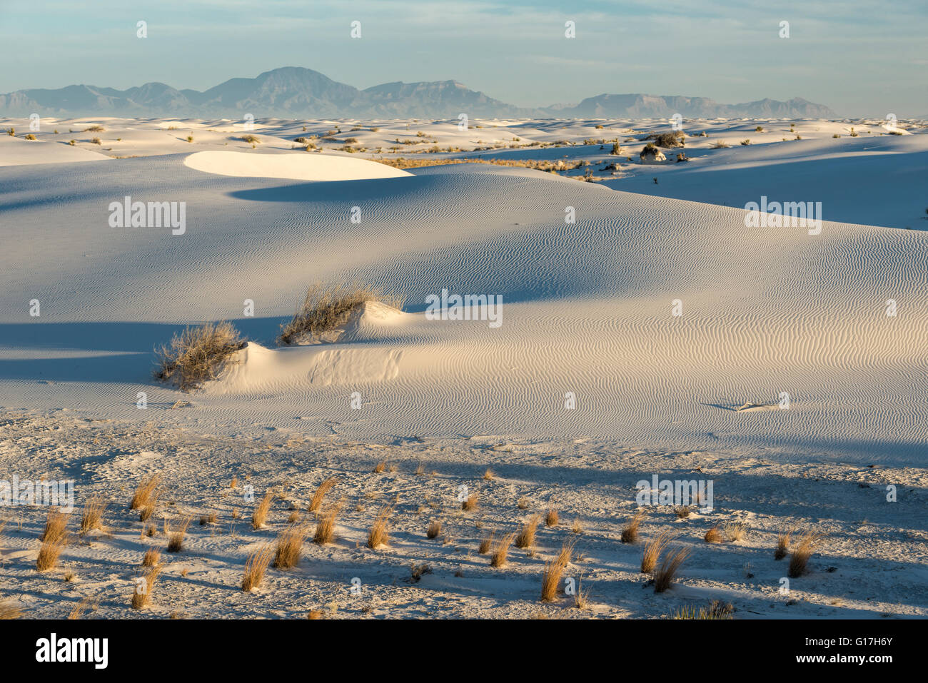 Le dune di sabbia, White Sands National Monument, Nuovo Messico. Foto Stock