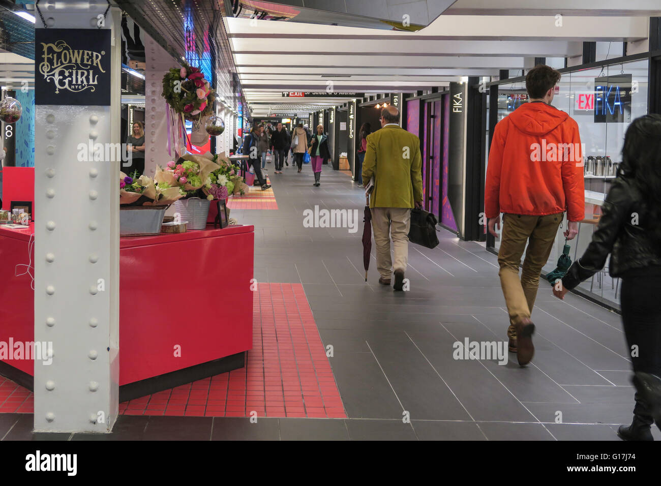 TurnStyle mercato sotterraneo a Columbus Circle, New York City, Stati Uniti d'America Foto Stock