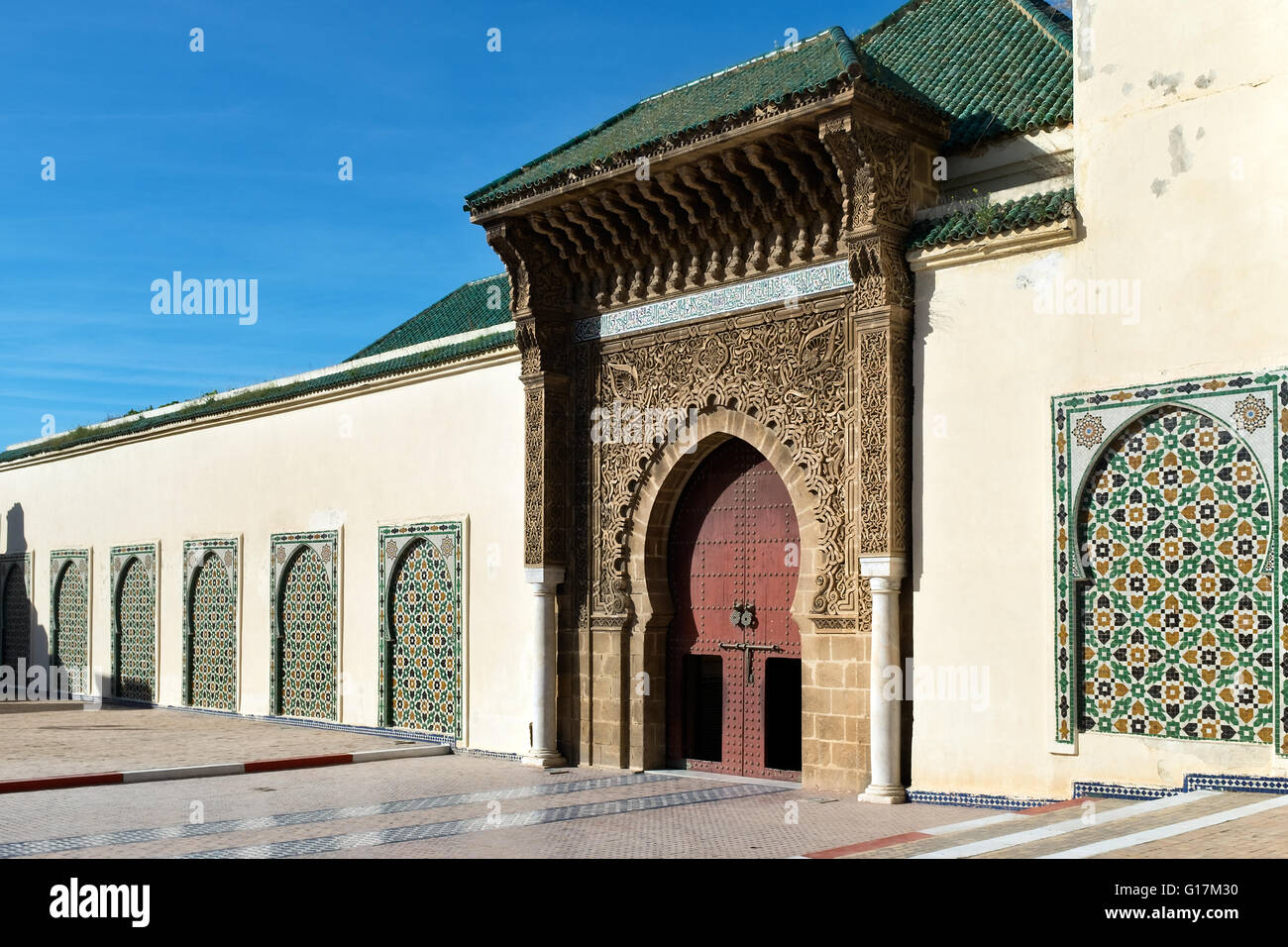 Mausoleo di Moulay Ismail, Meknes, Marocco Foto Stock
