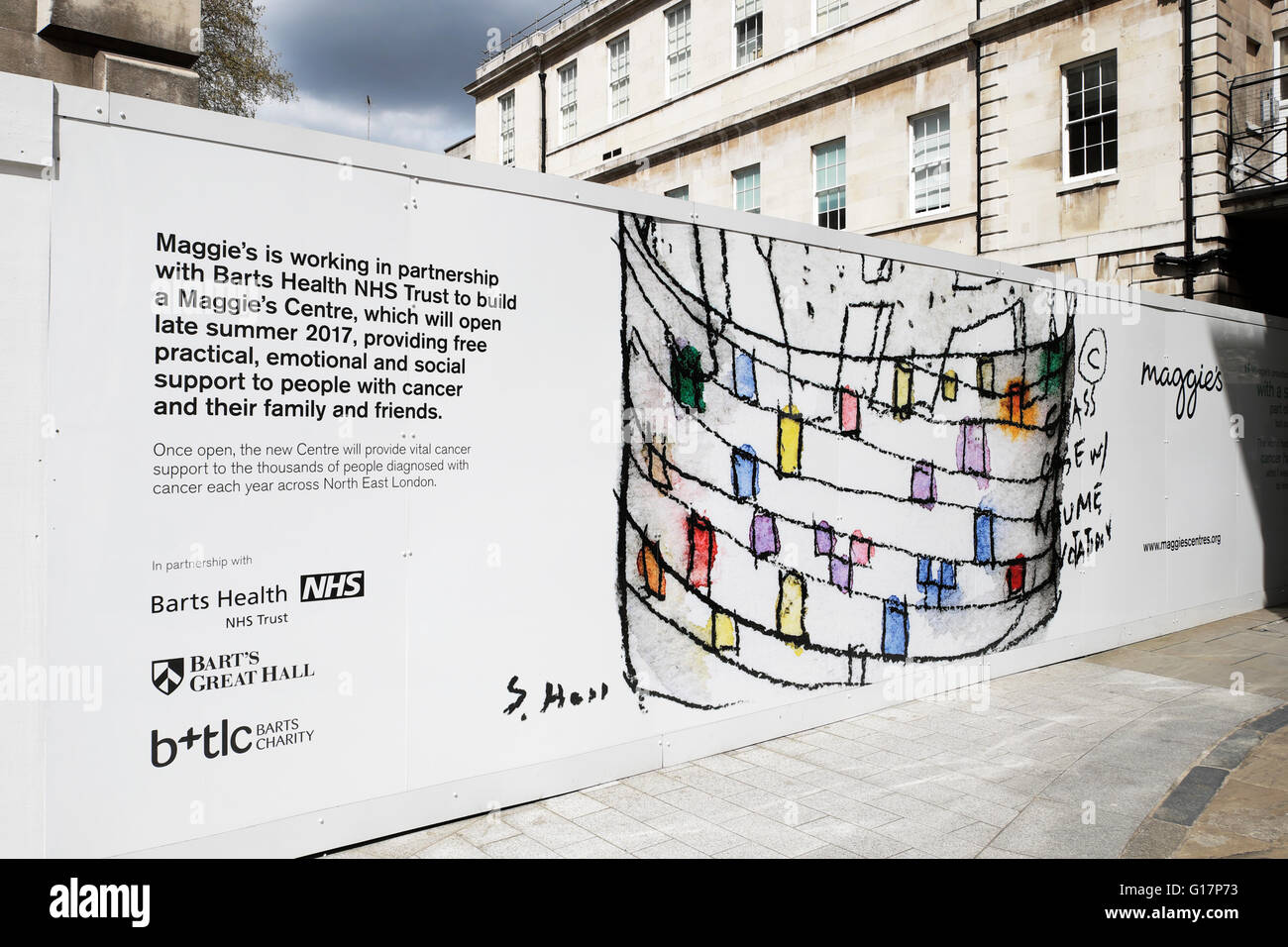 Sito della nuova Maggie's Cancer Center presso il St Barts Hospital Londra UK KATHY DEWITT Foto Stock