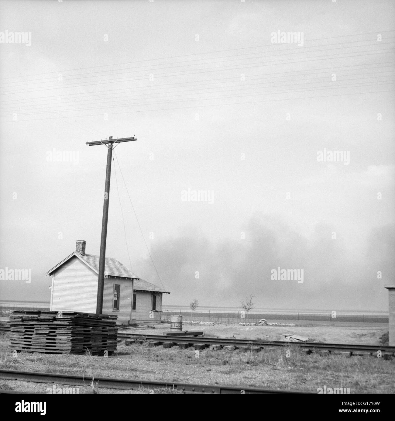 Avvicinando tempesta di polvere, Randall County, Texas, Stati Uniti d'America, Arthur Rothstein per la Farm Security Administration, Aprile 1936 Foto Stock