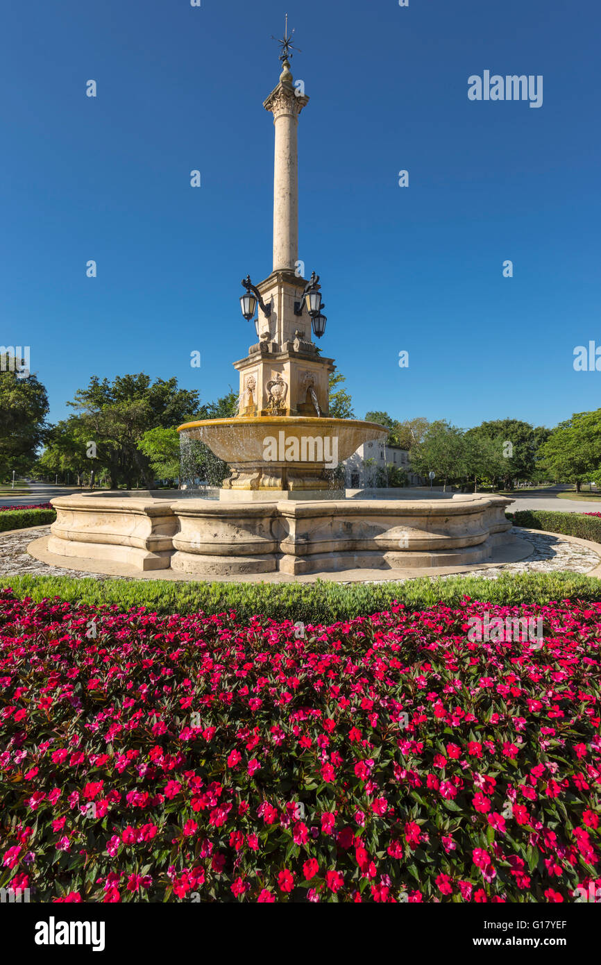 DE SOTO FONTANA DE SOTO CIRCLE CORAL GABLES FLORIDA USA Foto Stock