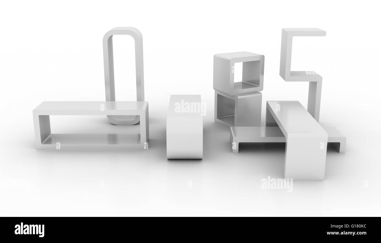 Spazio copia 3d'illustrazione, retail marketing e immagine a tema Foto Stock