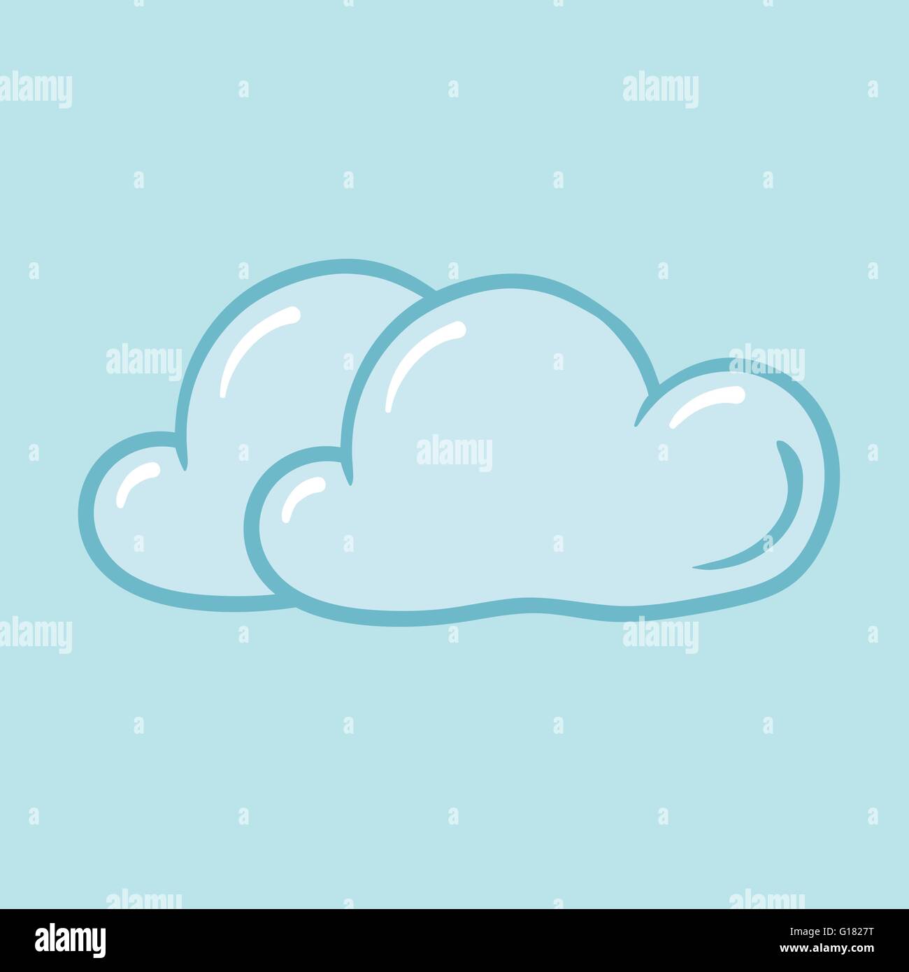 Icona vettore nuvoloso Illustrazione Vettoriale