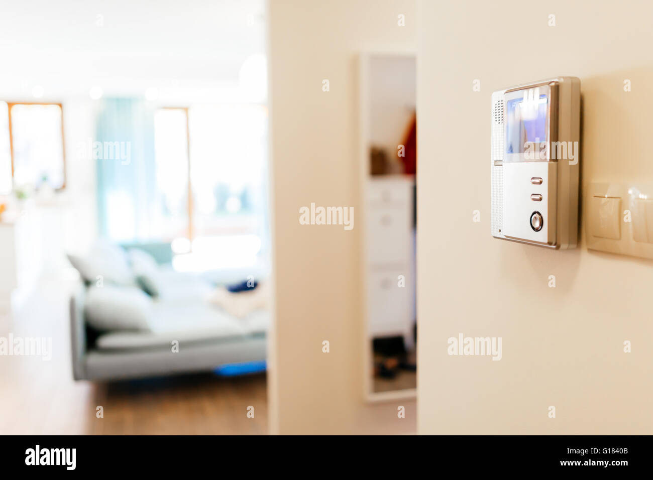 Interfono è una sicurezza e un pratico dispositivo Foto Stock