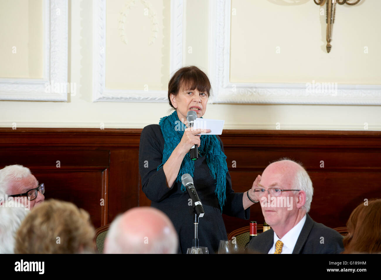 Virginia Ironside al oldie pranzo letterario 05-10-16 Foto Stock