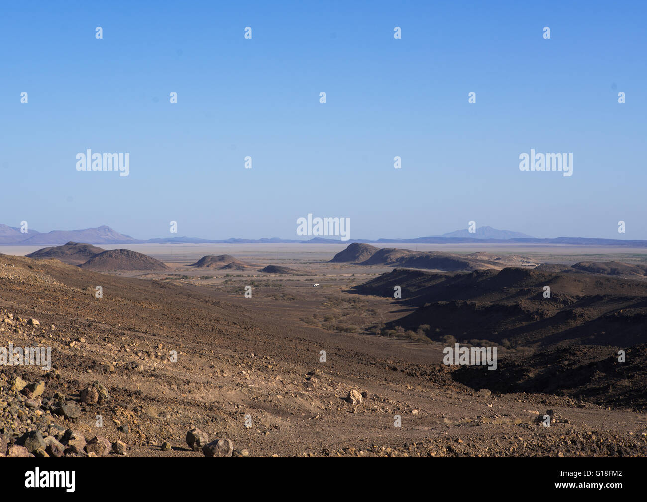 Paesaggio nella depressione di Danakil, regione di Afar, Semera, Etiopia Foto Stock