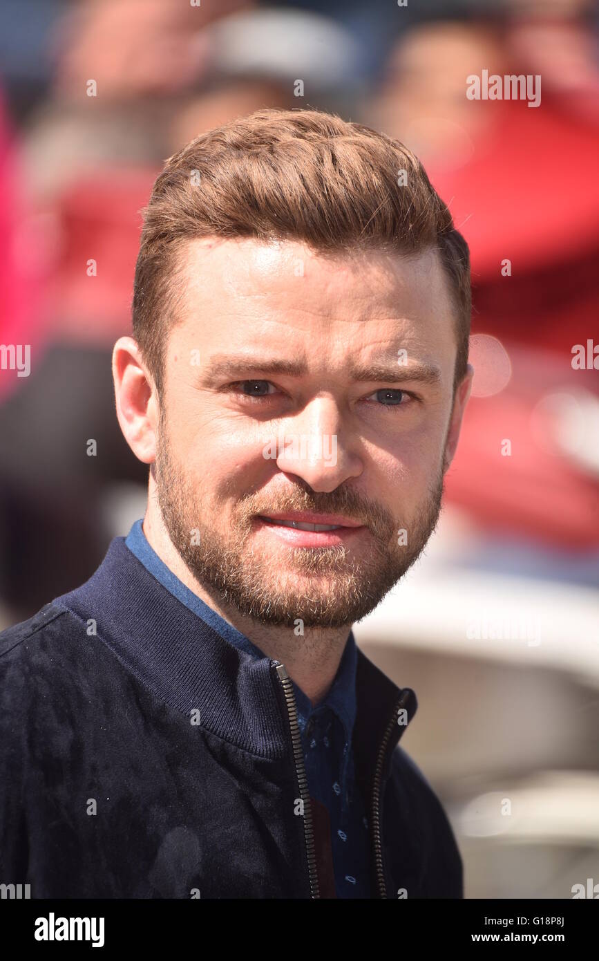 Berlino, Germania. Il 10 maggio, 2016. Justin Timberlake/Photocall "Troll'/Brandenburger Tor/Pariser Platz/Berlino/10.05. 2016 | Verwendung weltweit Credito: dpa picture alliance/Alamy Live News Foto Stock