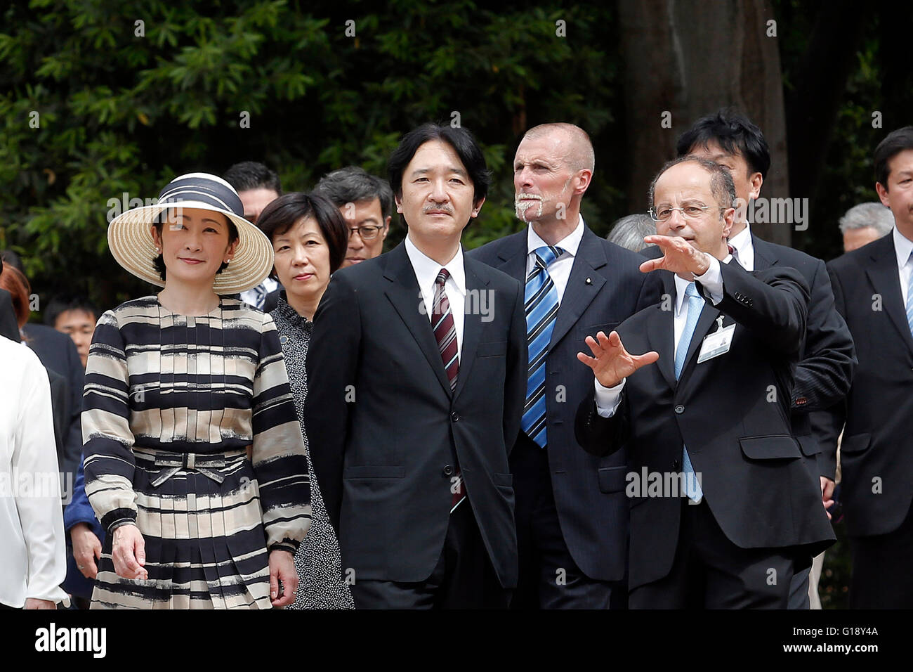 Roma 11 Maggio 2016. Il principe e la principessa Akishino del Giappone in visita ai Fori Imperiali. Photo Samantha Zucchi Insidefoto Foto Stock