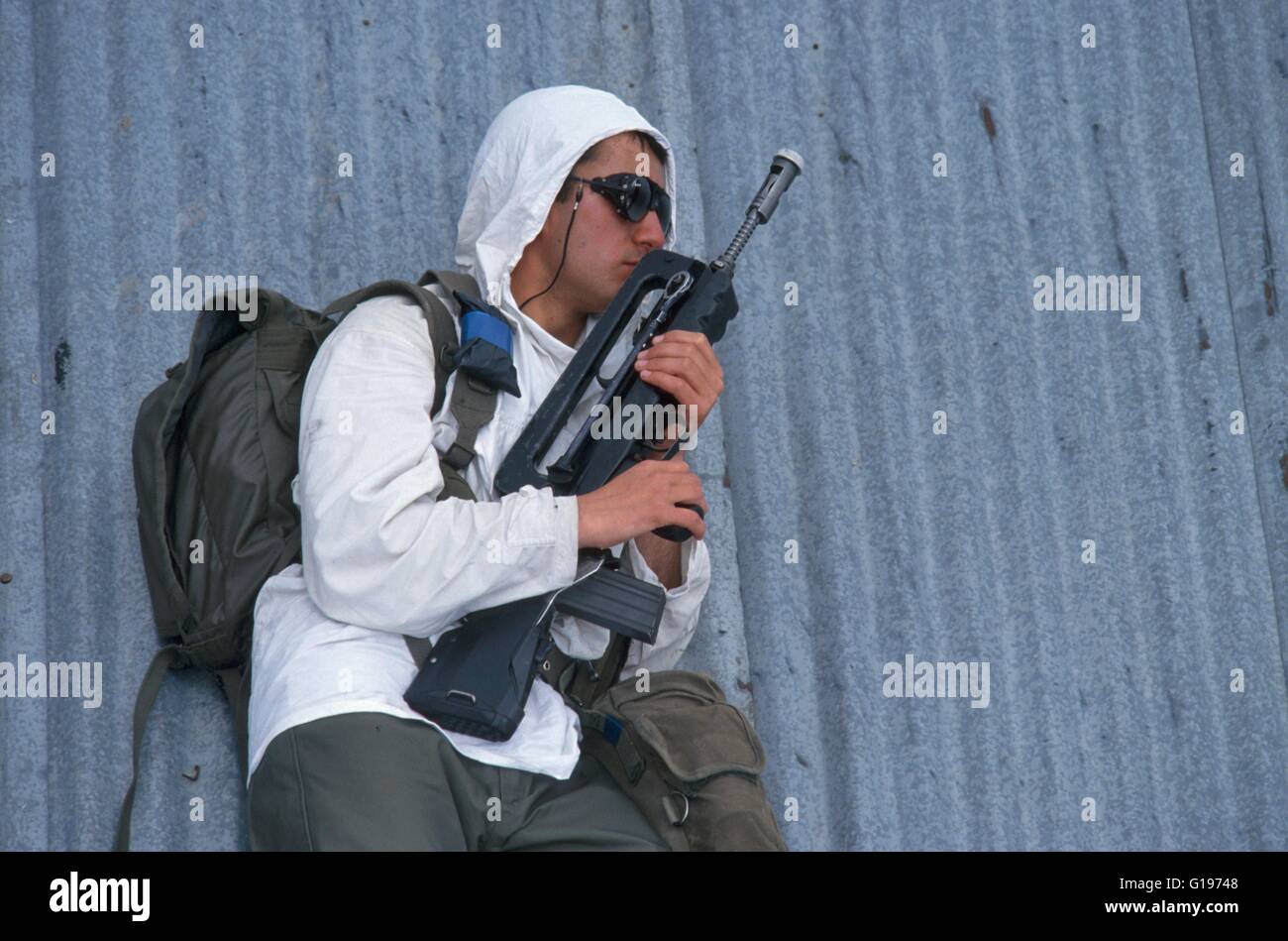 L esercito francese, le truppe di montagna "Cacciatori delle Alpi" durante le esercitazioni militari in Alta Savoia Foto Stock