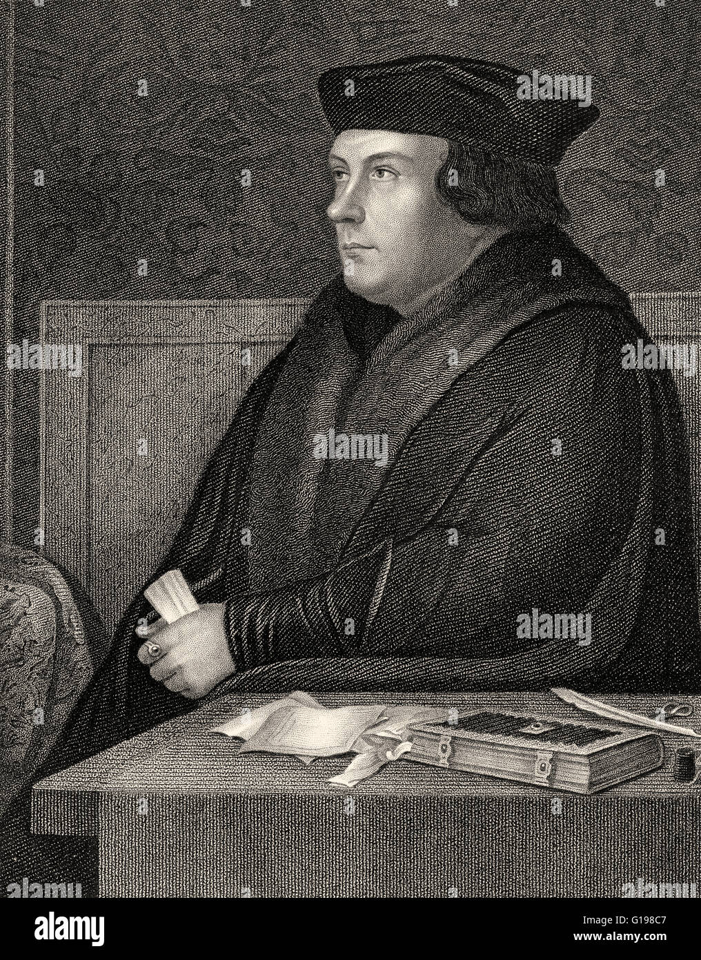Thomas Cromwell, primo Earl of Essex, KG , c. 1485-1540, un avvocato inglese e statista, Foto Stock