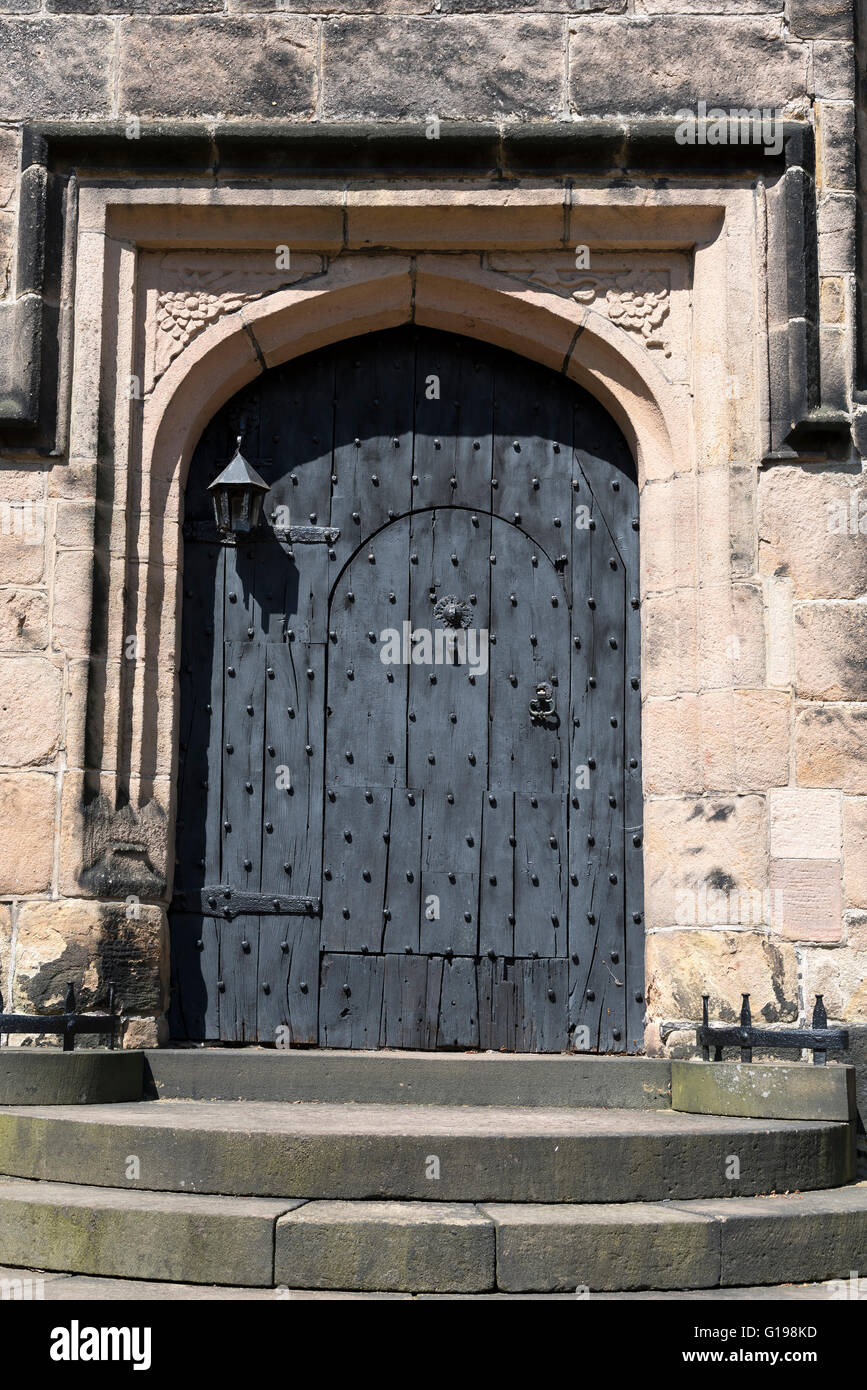 Hoghton Tower vicino a Preston nel Lancashire, Nord Ovest Inghilterra. Costruito nel 1109 la casa del de Hoghton famiglia dove King James 1 Foto Stock