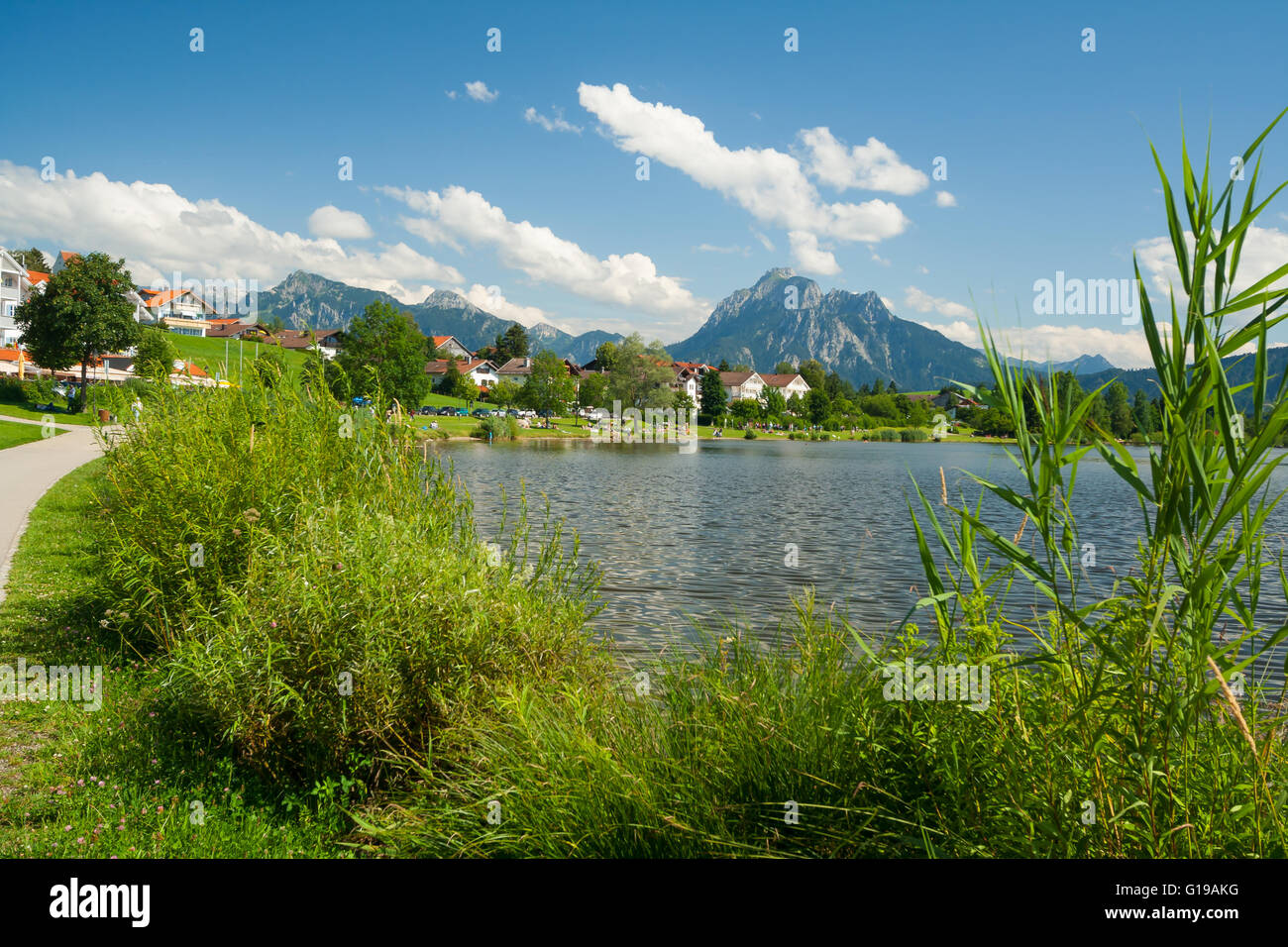 Lago Hopfensee in Baviera - Germania Foto Stock