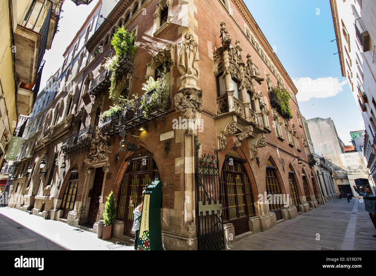 Els 4 GATS. Casa Marti. Il Modernismo. Josep Puig i Cadafalch. Barcellona. Foto Stock