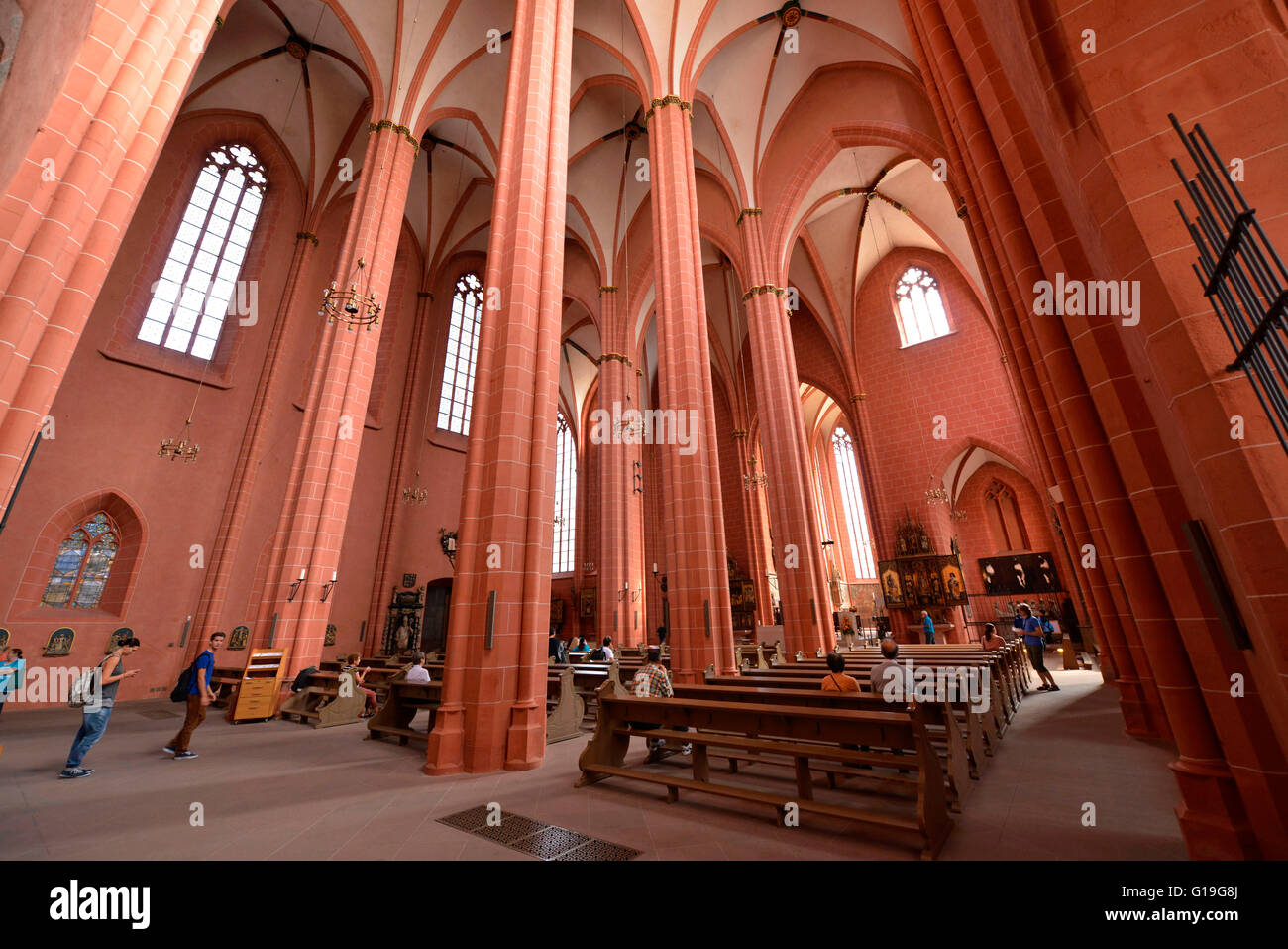 Cattedrale imperiale di San Bartolomeo, il Kaiserdom, Domplatz, di Francoforte sul Meno, Hesse, Germania Foto Stock