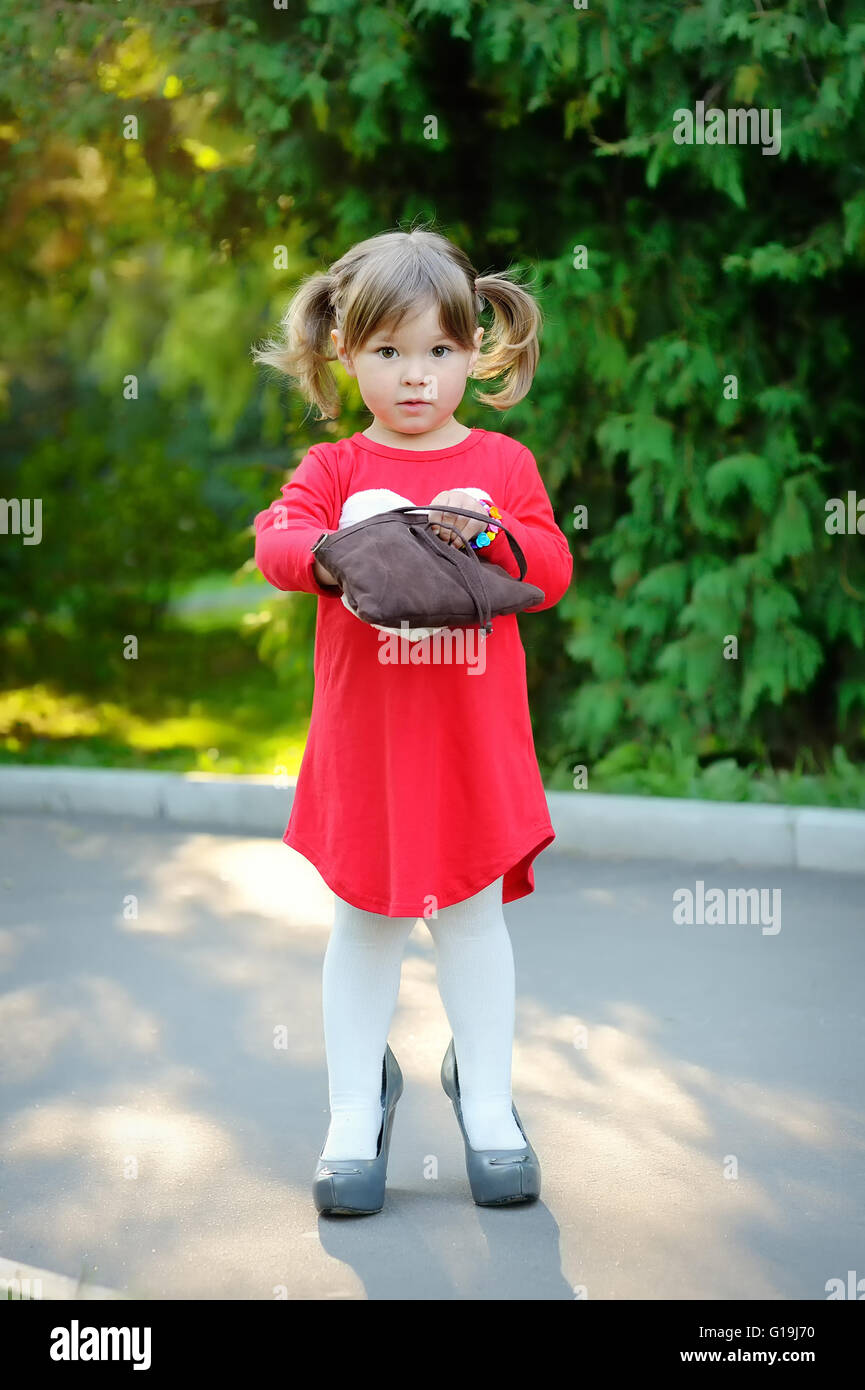 Baby fashion con borsetta Foto Stock